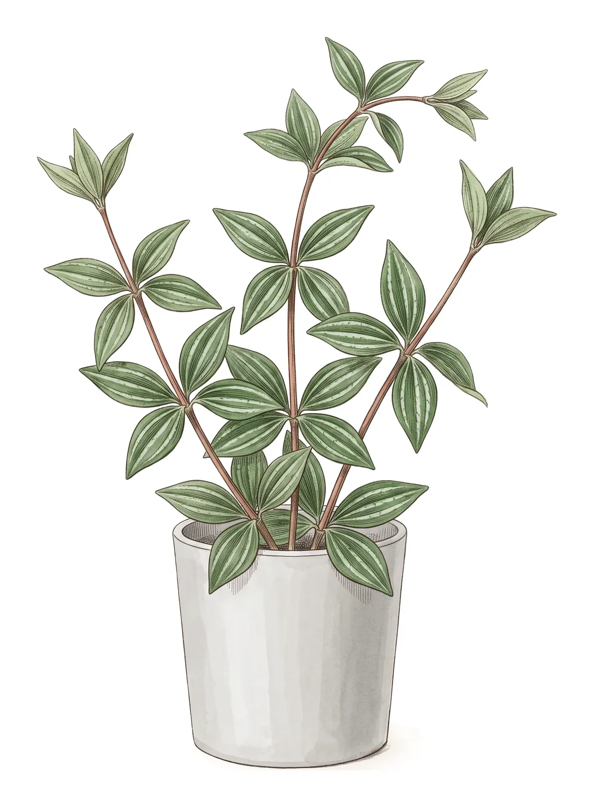 ペペロミア・プテオラータ(PEPEROMIA PUTEOLATA)のイラスト